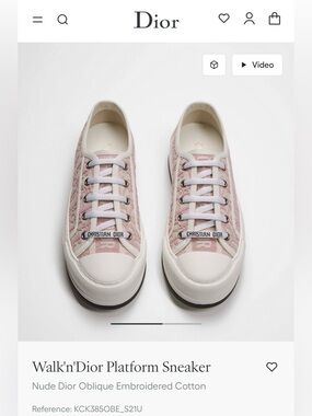 Dior Pink Platform Sneakers